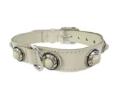 Sazzz Halsband Hond Adventure Stone Classic Leer Creme