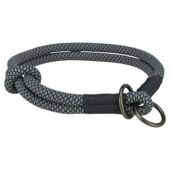 TRIXIE HALSBAND HOND SOFT ROPE HALFSLIP ZWART / GRIJS