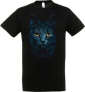 T-SHIRT ZWARTE KAT ZWART