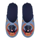 PANTOFFEL BLACK LABRADOR DONKERBLAUW