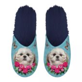 PANTOFFEL SHIH TZU LICHTBLAUW / DONKERBLAUW