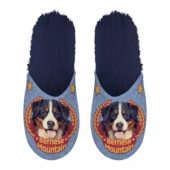 PANTOFFEL BERNESE MOUNTAIN DOG DONKERBLAUW