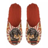 PANTOFFEL DACHSHUND TECKEL ORANJE