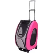 4 in 1 honden Carrier/Trolley roze