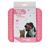 Eat Slow Live Longer Lick Mat Wave Roze