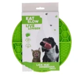 Eat Slow Live Longer Lick Mat Dimensions Circle Groen